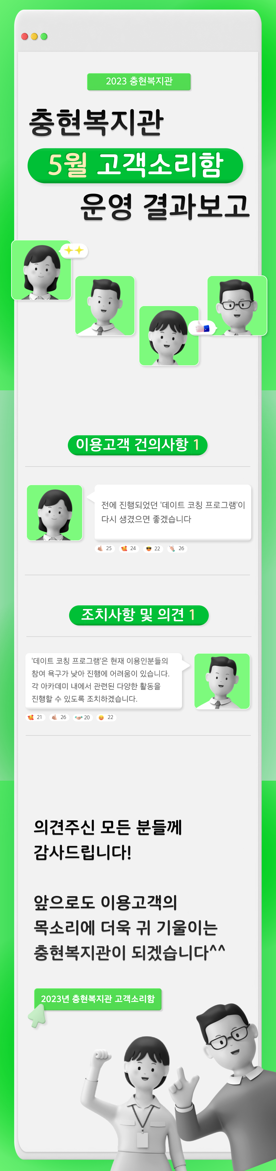 2023년 5월 고객소리함 운영 결과보고
