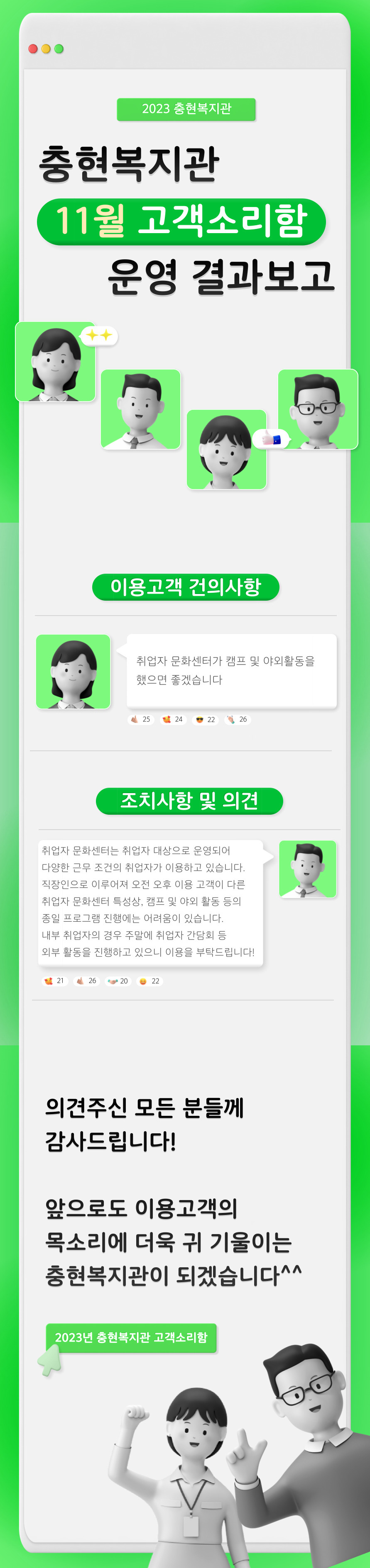 2023년 11월 고객소리함 운영 결과보고